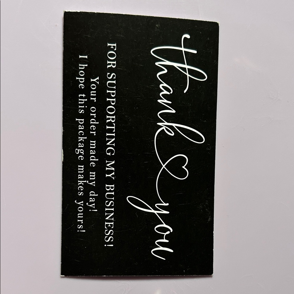 Black Thank You Card